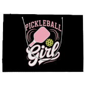 Pickleball Girl Player ラージペーパーバッグ (裏面)