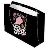 Pickleball Girl Player ラージペーパーバッグ (裏面アングル)