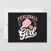 Pickleball Girl Player 招待状 (正面)