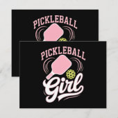 Pickleball Girl Player 招待状 (正面/裏面)