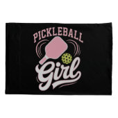 Pickleball Girl Player 枕カバー (裏面)