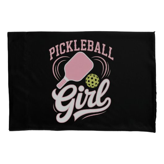 Pickleball Girl Player 枕カバー (正面)