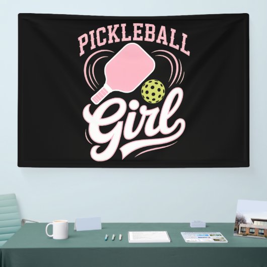 Pickleball Girl Player 横断幕 (トレードショー)