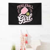 Pickleball Girl Player 横断幕 (インサイチュ)