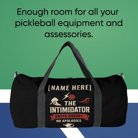 Pickleball Gym Bag Featuring The Intimidator ダッフルバッグ