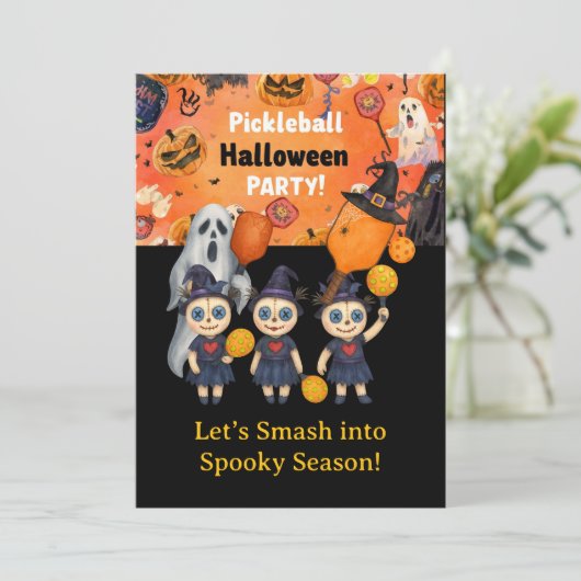  Pickleball Halloween Party  招待状 (スタンド正面)