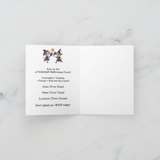  Pickleball Halloween Party  招待状 (内部)