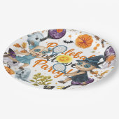 Pickleball Halloween themed for party  ペーパープレート (アングル)