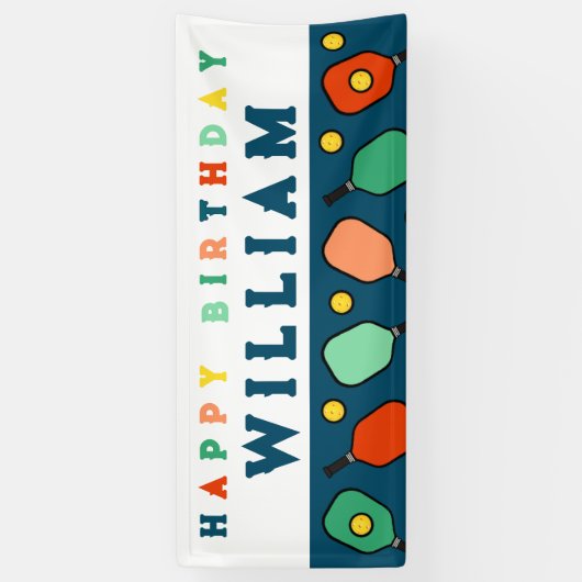 Pickleball Happy Birthday 横断幕 (縦)