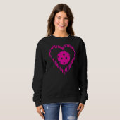 Pickleball Heart For Pickleball Girls Women スウェットシャツ (正面フル)