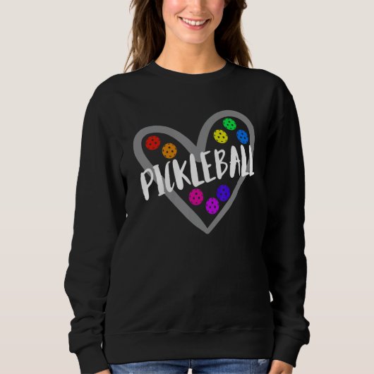 Pickleball Heart For Pickleball Players スウェットシャツ (正面)