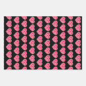 Pickleball Hearts Love Spelled with Pickleballs ラッピングペーパーシート (正面2)