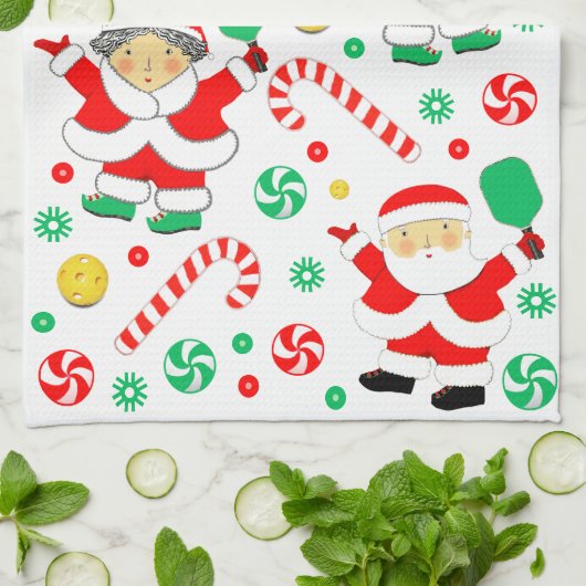 Pickleball Holiday Gift キッチンタオル (折り畳み)