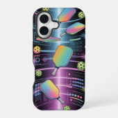 Pickleball Holographic Paddle Portal Tournament iPhone 16ケース (裏面)