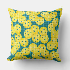 Pickleball is Life – 黄色オンティール（緑がかった色） クッション