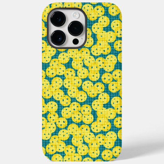 Pickleball is Life – 黄色オンティール（緑がかった色） Case-Mate iPhoneケース (裏面)