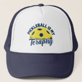 Pickleball is my Therapy funny pickleball キャップ (正面)