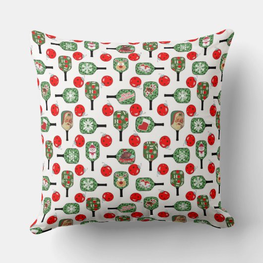 Pickleball Joy Christmas Home Decorations クッション (裏面)