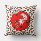 Pickleball Joy Christmas Home Decorations クッション (正面)
