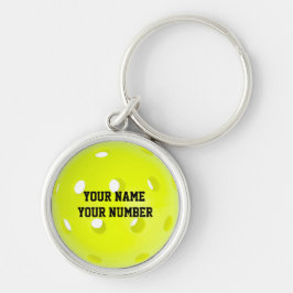 Pickleball Keychain IDラベルお名前と番号 キーホルダー