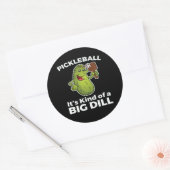 Pickleball Kind of a Big Dill ラウンドシール (封筒)