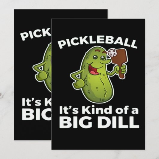 Pickleball Kind of a Big Dill 招待状 (正面/裏面)