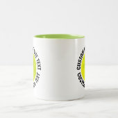 Pickleball & Large Textライムグリーン 11oz カスタム ツートーンマグカップ (中央)