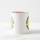 Pickleball & Large Text PINK 11oz カスタム ツートーンマグカップ (中央)