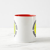 Pickleball & Large Text RED 11oz カスタム ツートーンマグカップ (中央)