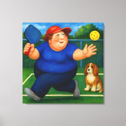 Pickleball - Large Wrapped Canvas Art Print キャンバスプリント (正面)