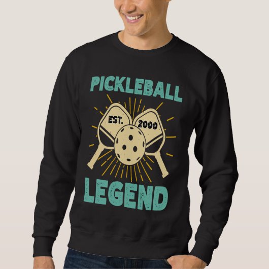 Pickleball Legend Est 2000 Vintage Retro Legendar スウェットシャツ (正面)