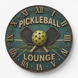 Pickleball Lounge Rustic Paddle & Ball ペーパープレート