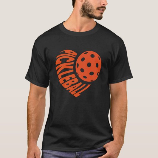 Pickleball Love Heart Happy Valentineu2019s Day Me Tシャツ (正面)
