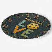 Pickleball Love Paddle Ball ペーパープレート (アングル)