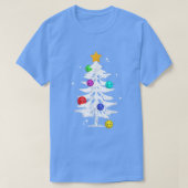 Pickleball Lovers Holidays Christmas Tree Clever C Tシャツ (デザイン正面)