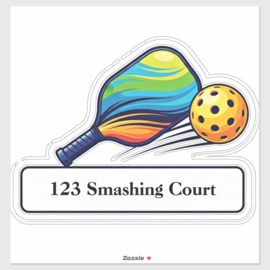 Pickleball mailbox address sticker シール (シート)
