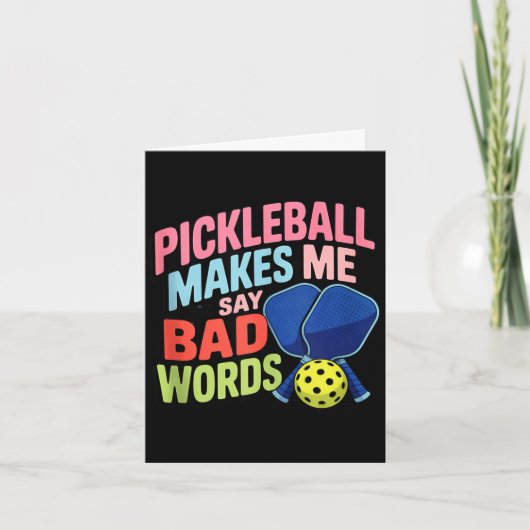 Pickleball makes say bad words funny pickle ball カード (正面)