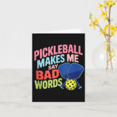 Pickleball makes say bad words funny pickle ball カード (黄色い花)