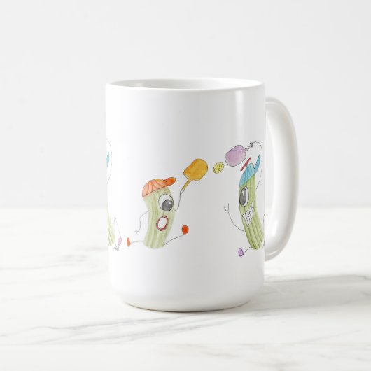 Pickleball Match コーヒーマグカップ (正面右)