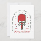 Pickleball merry Christmas funny puns aesthetic シーズンカード (正面)