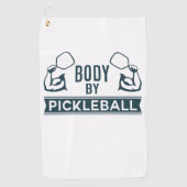 "Pickleball" Microfiberタオルによる体 ゴルフタオル (正面)
