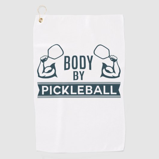 "Pickleball" Microfiberタオルによる体 ゴルフタオル (正面)