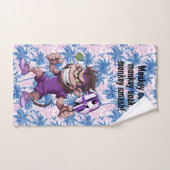 Pickleball Monkey Business, Court Edition ハンドタオル (ハンドタオル)