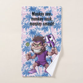 Pickleball Monkey Business, Court Edition ハンドタオル
