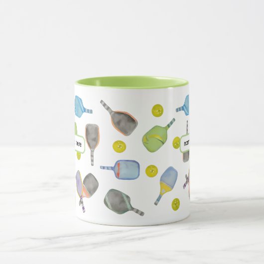 Pickleball Mug – Funny Paddle Pattern マグカップ (中央)