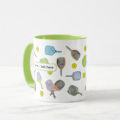 Pickleball Mug – Funny Paddle Pattern マグカップ (正面左)