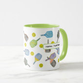 Pickleball Mug – Funny Paddle Pattern マグカップ (正面右)
