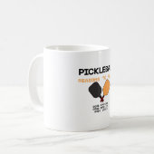 Pickleball Mug – Reasons to Play: Good Friends, Go コーヒーマグカップ (正面左)