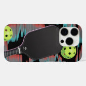 Pickleball Neon Paddle Motion Case Case-Mate iPhoneケース (裏面 (横))