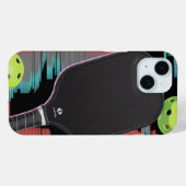 Pickleball Neon Paddle Motion Case Case-Mate iPhoneケース (裏面 (横))